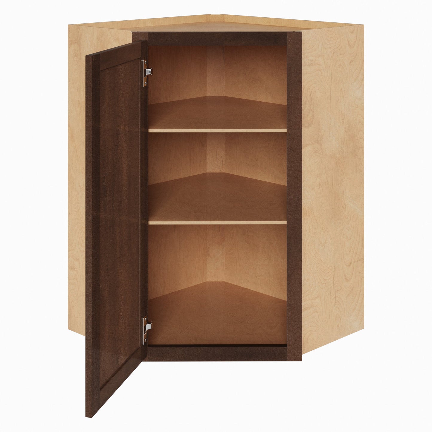 Amishwerks Espresso Wall Cabinets Espresso 24" x 30" Diagonal Corner Wall Cabinet