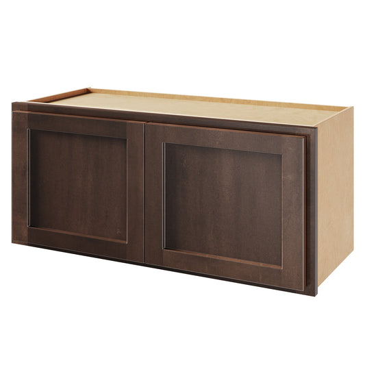 Amishwerks Espresso Wall Cabinets Espresso 30" x 12" Wall Cabinet
