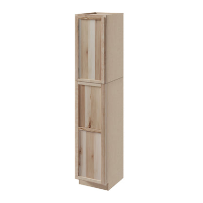 Amishwerks Hickory Unfinished Oven and Pantry Cabinets Hickory Unfinished 24" x 84" Tall Pantry Linen Cabinet