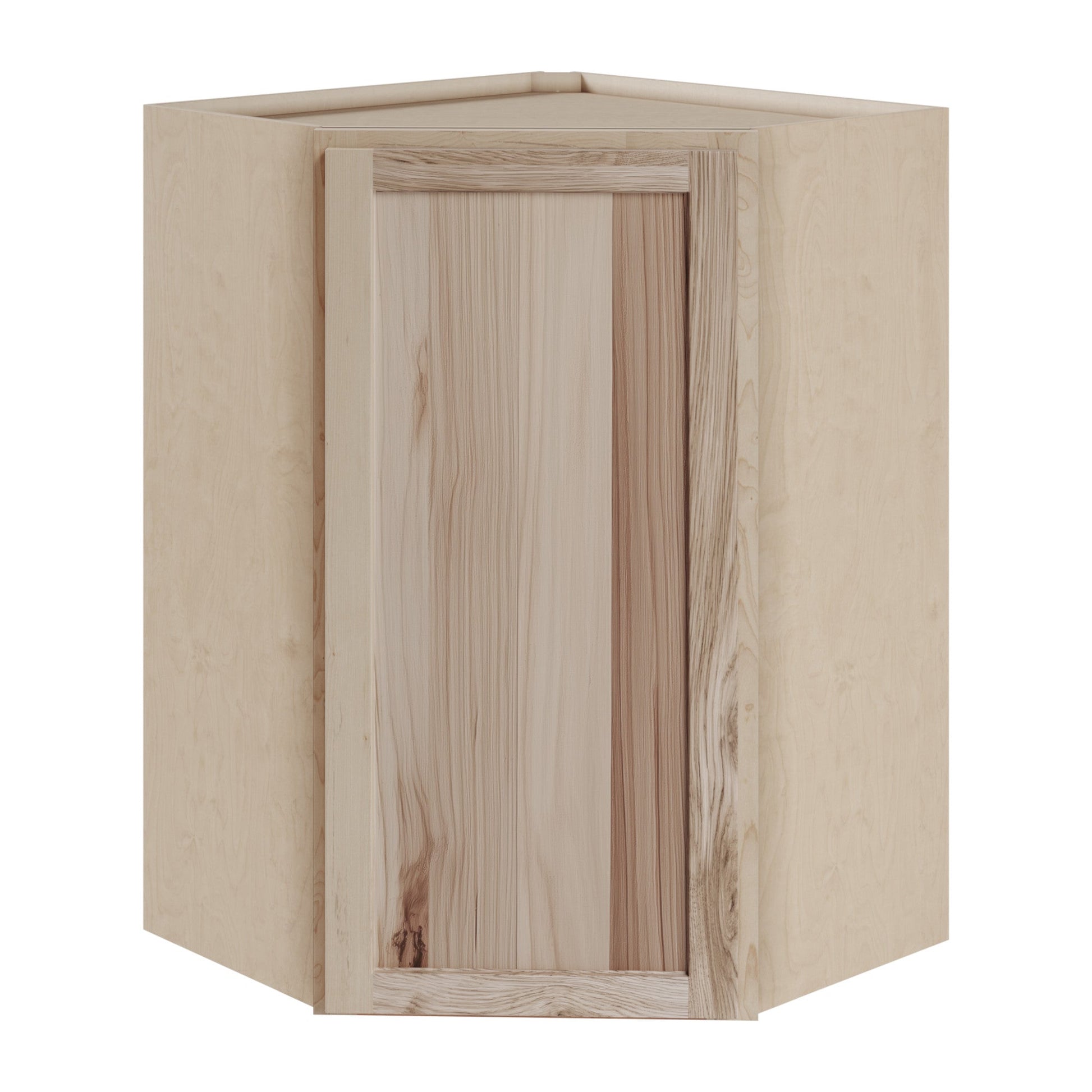 Amishwerks Hickory Unfinished Wall Cabinets Hickory Unfinished 24" x 30" Diagonal Corner Wall Cabinet