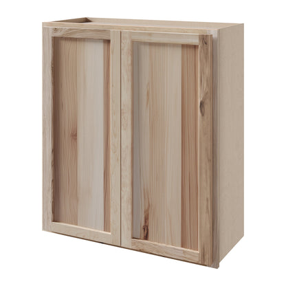 Amishwerks Hickory Unfinished Wall Cabinets Hickory Unfinished 30" x 30" Wall Cabinet