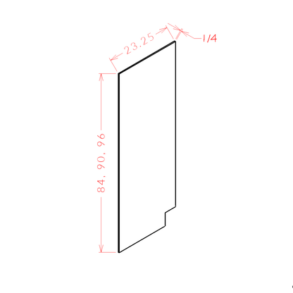 Amishwerks Magnetic Grey Accessories Magnetic Grey 84" Tall End Panel (Left)