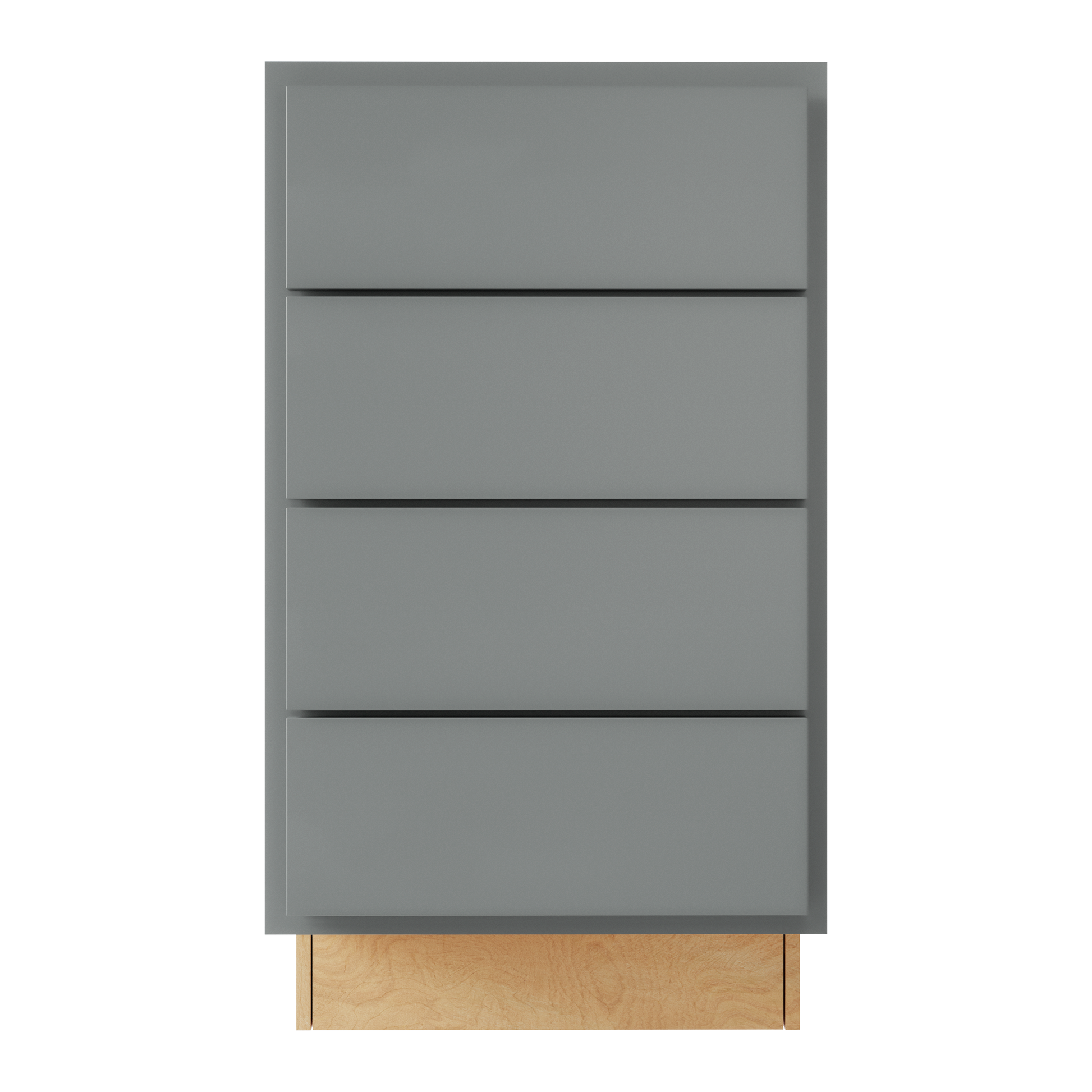 Amishwerks Magnetic Grey Base Cabinets Magnetic Grey 24" 4-Drawer Base Cabinet