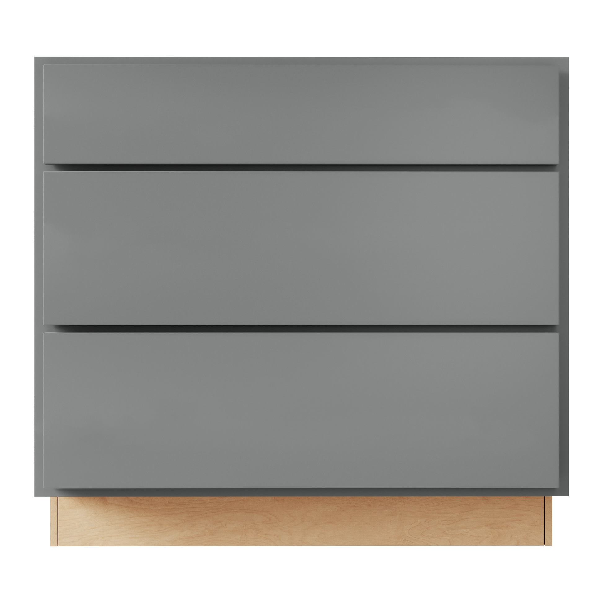Amishwerks Magnetic Grey Base Cabinets Magnetic Grey 36" 3-Drawer Base Cabinet