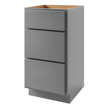Amishwerks Magnetic Grey Bathroom Vanities Magnetic Grey 12" Bathroom Vanity 3-Drawer Base Cabinet