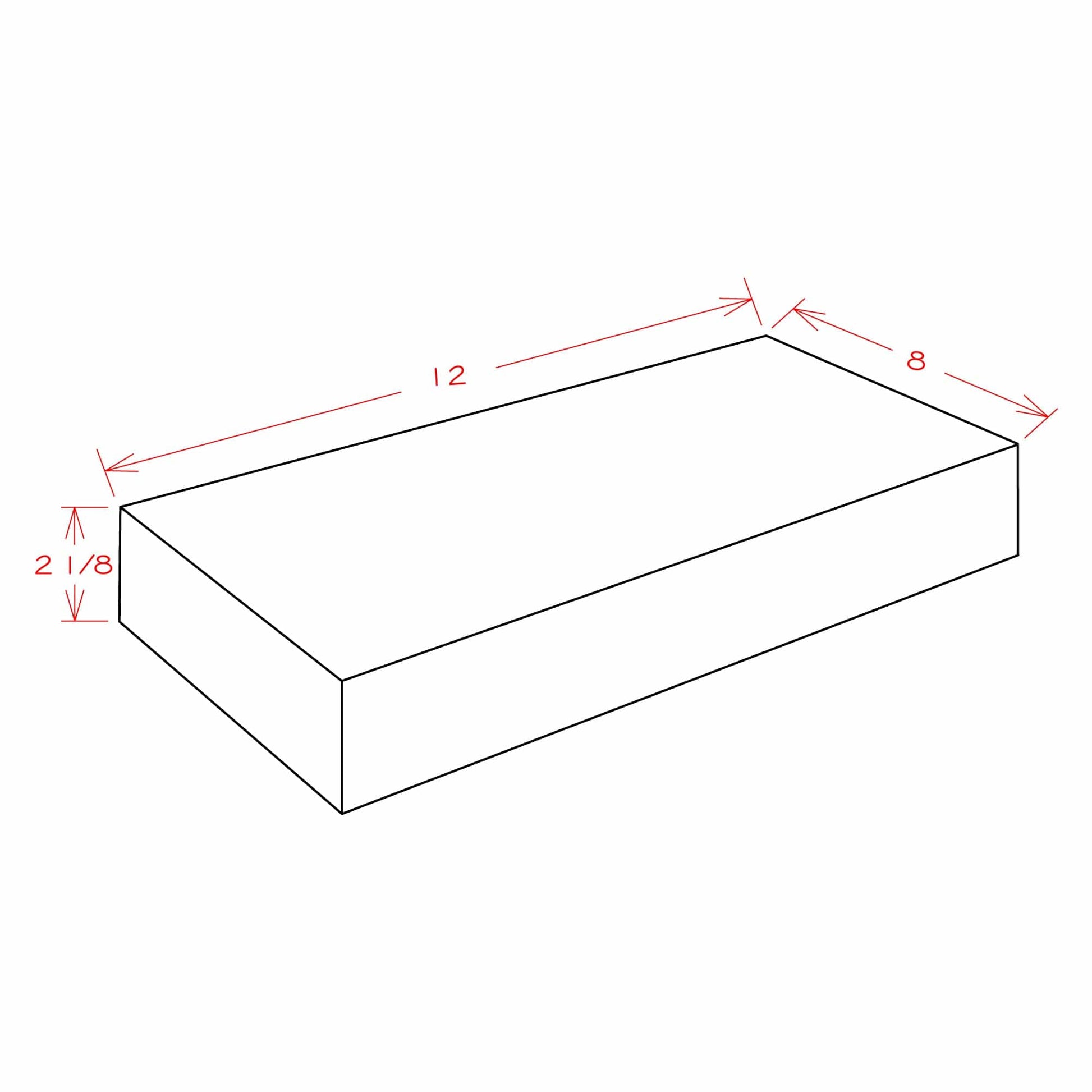 Amishwerks Magnetic Grey Floating Shelves Magnetic Grey 12" Floating Shelf