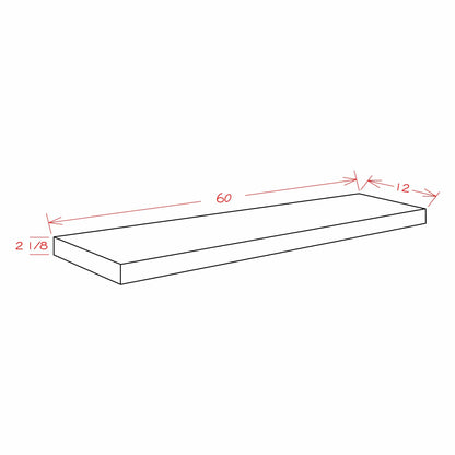 Amishwerks Magnetic Grey Floating Shelves Magnetic Grey 60" Floating Shelf