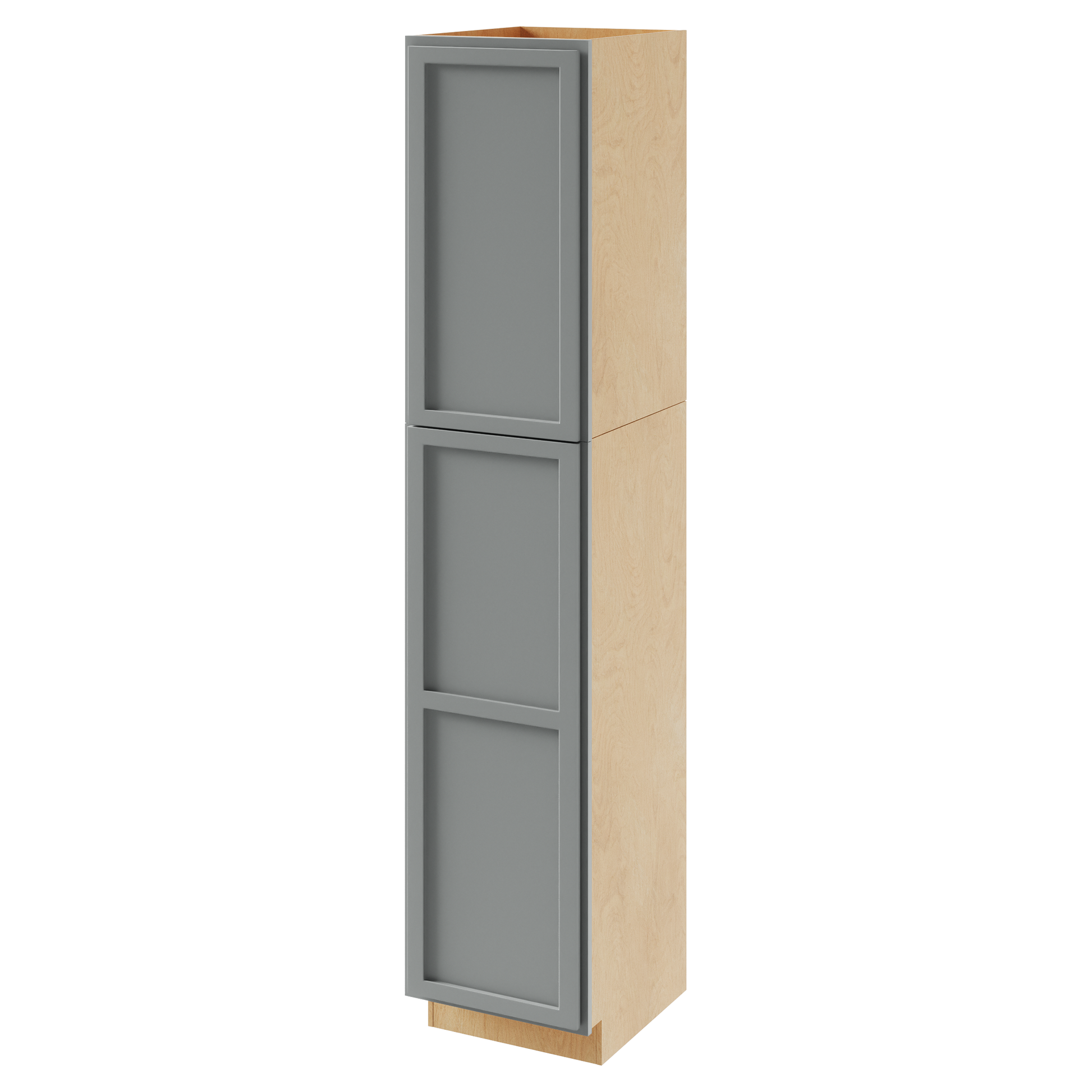 Amishwerks Magnetic Grey Oven and Pantry Cabinets Magnetic Grey 18" x 84" Tall Pantry Linen Cabinet