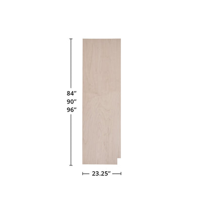 Amishwerks Maple Unfinished Accessories Maple Unfinished 96" Tall End Panel (Left)