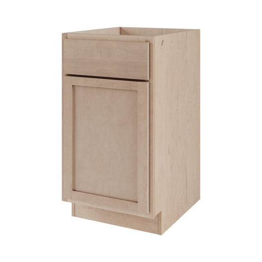 Amishwerks Maple Unfinished Base Cabinets Maple Unfinished 15" Base Cabinet