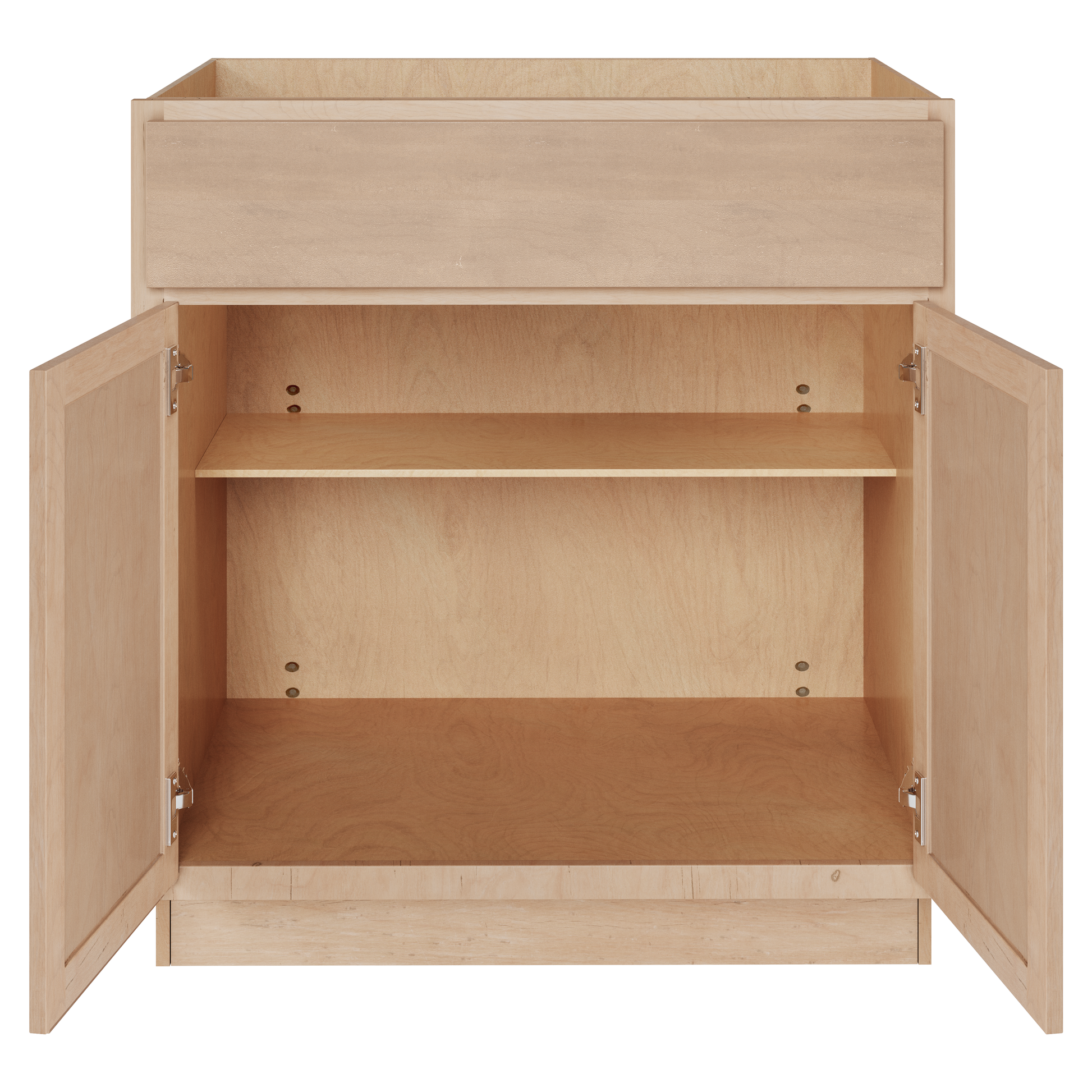 Amishwerks Maple Unfinished Base Cabinets Maple Unfinished 30" Base Cabinet