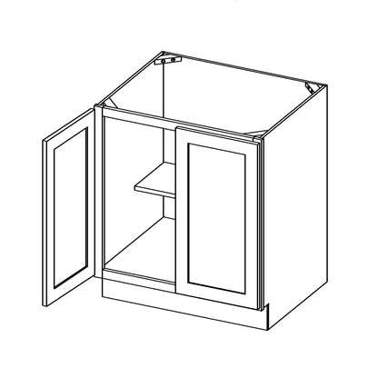 Amishwerks Maple Unfinished Base Cabinets Maple Unfinished 33" Full Height Door Base Cabinet