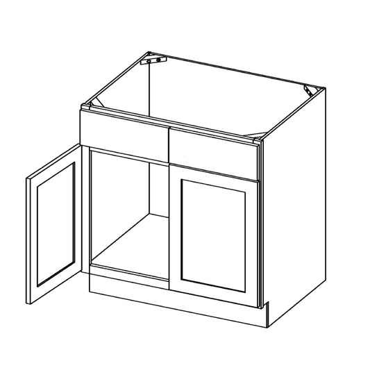 Amishwerks Maple Unfinished Base Cabinets Maple Unfinished 42" Sink Base Cabinet