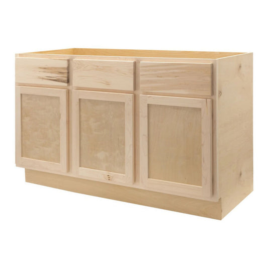 Amishwerks Maple Unfinished Bathroom Vanities Maple Unfinished 48" Bathroom Vanity Sink Base Cabinet