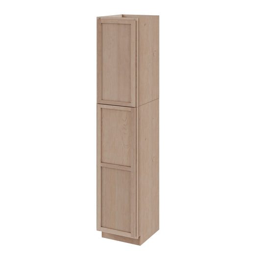 Amishwerks Maple Unfinished Oven and Pantry Cabinets Maple Unfinished 18" x 90" Tall Pantry Linen Cabinet