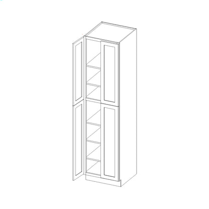 Amishwerks Maple Unfinished Oven and Pantry Cabinets Maple Unfinished 36" x 96" Tall Pantry Linen Double Door Cabinet