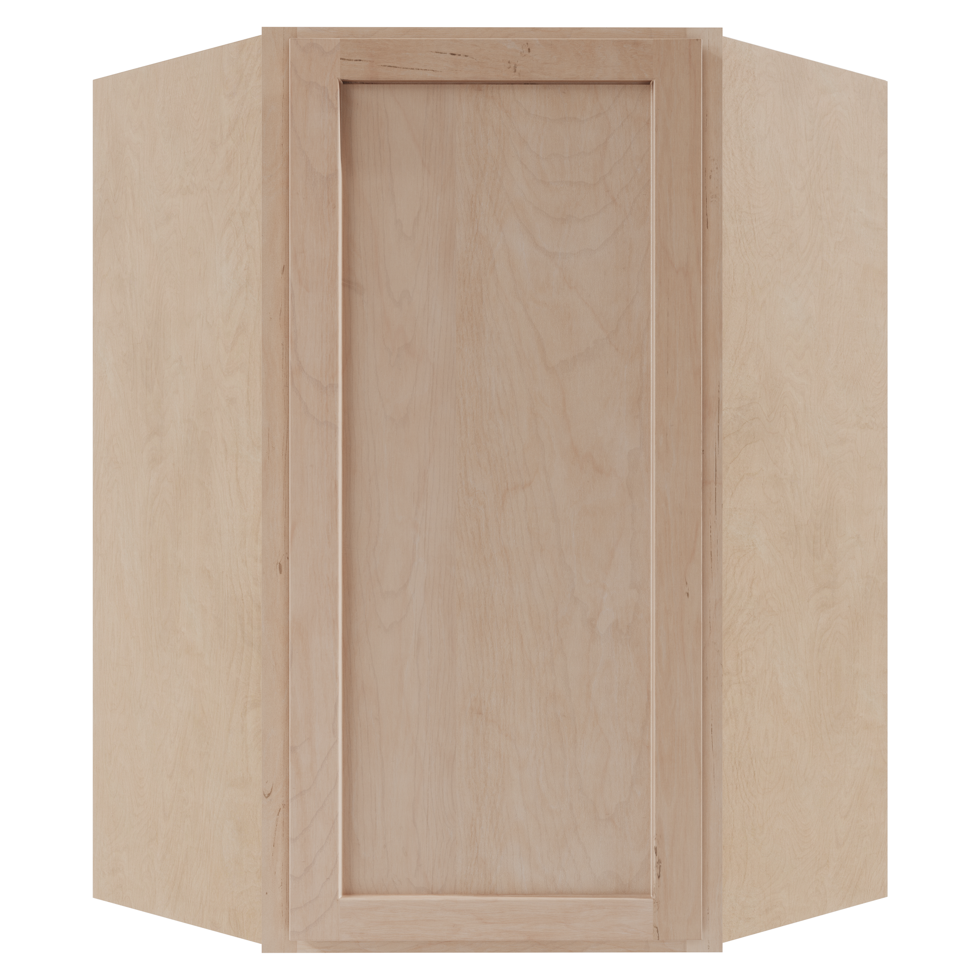 Amishwerks Maple Unfinished Wall Cabinets Maple Unfinished 24" x 30" Diagonal Corner Wall Cabinet