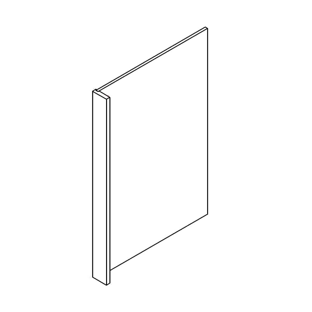 Amishwerks Rustic White Oak Accessories Rustic White Oak 24" x 96" Refrigerator End Panel