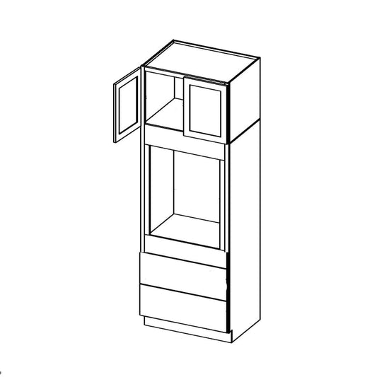 Amishwerks Rustic White Oak Oven and Pantry Cabinets Rustic White Oak 30" x 84" Single Oven Cabinet