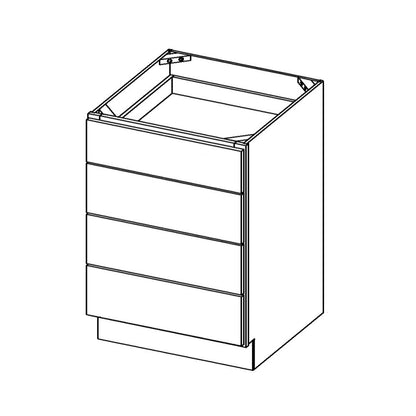 Amishwerks Natural Maple Base Cabinets Natural Maple 21" 4-Drawer Base Cabinet