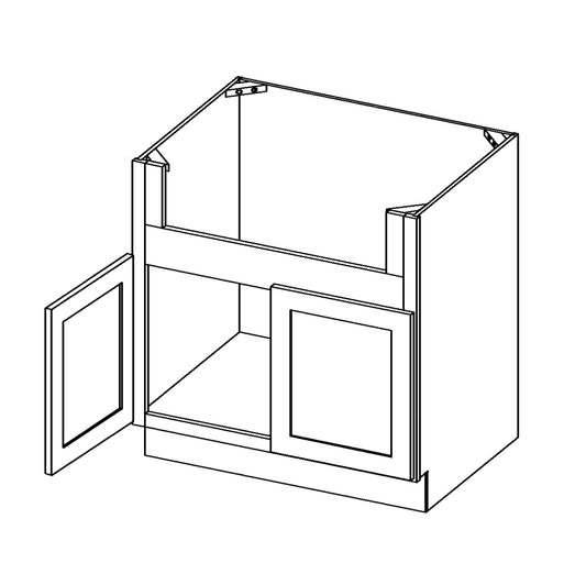 Amishwerks Natural Maple Base Cabinets Natural Maple 36" Farmhouse Sink Base Cabinet