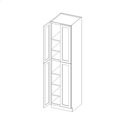 Amishwerks Natural Maple Oven and Pantry Cabinets Natural Maple 33" x 96" Tall Pantry Linen Double Door Cabinet