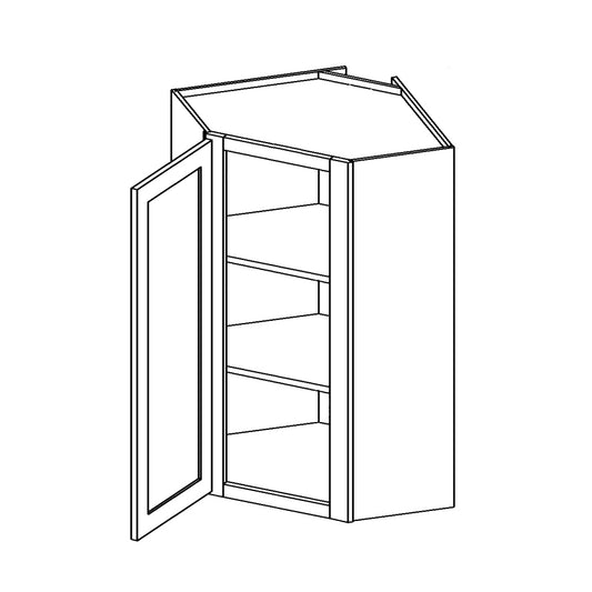 Amishwerks Natural Maple Wall Cabinets Natural Maple 24" x 42" Diagonal Corner Wall Cabinet
