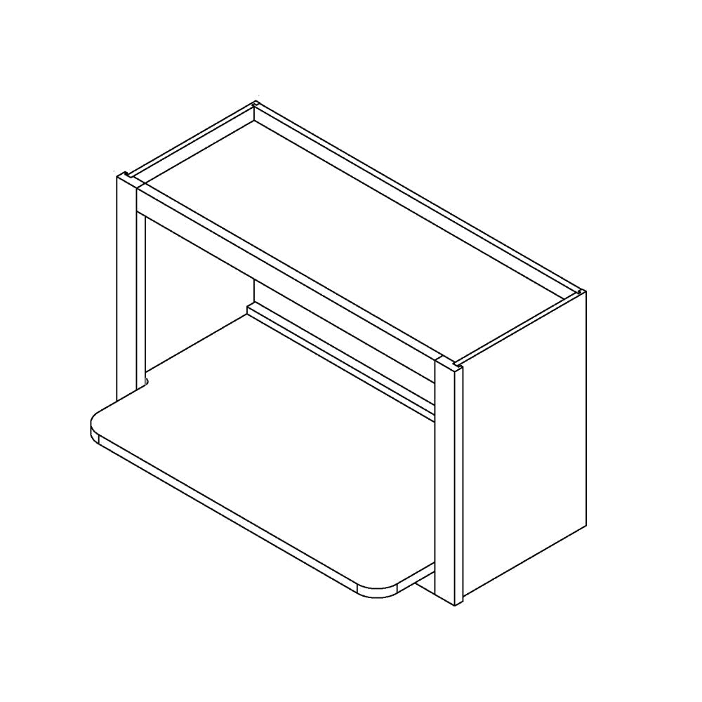 Amishwerks Natural Maple Wall Cabinets Natural Maple 30" x 24" Microwave Wall Cabinet w/ Shelf