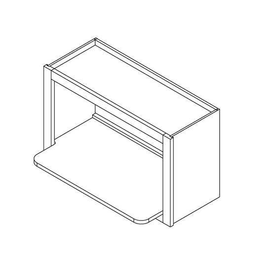 Amishwerks Natural Maple Wall Cabinets Natural Maple 30" x 24" Microwave Wall Cabinet w/ Shelf