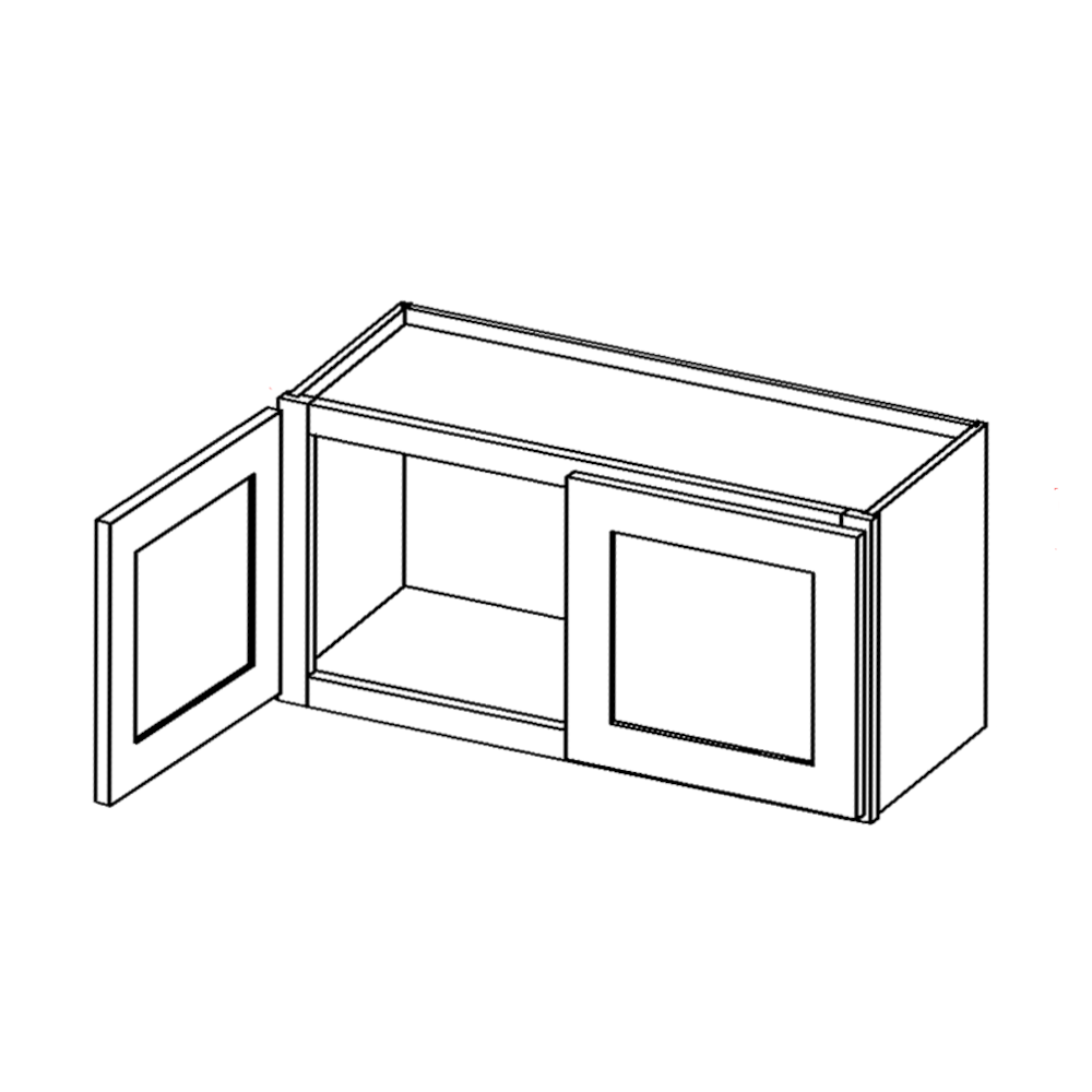 Amishwerks Natural Maple Wall Cabinets Natural Maple 36" x 12" Wall Cabinet