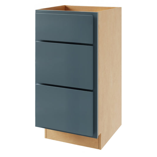 Amishwerks Needlepoint Navy Blue Bathroom Vanities Needlepoint Navy Blue 12" Bathroom Vanity 3-Drawer Base Cabinet