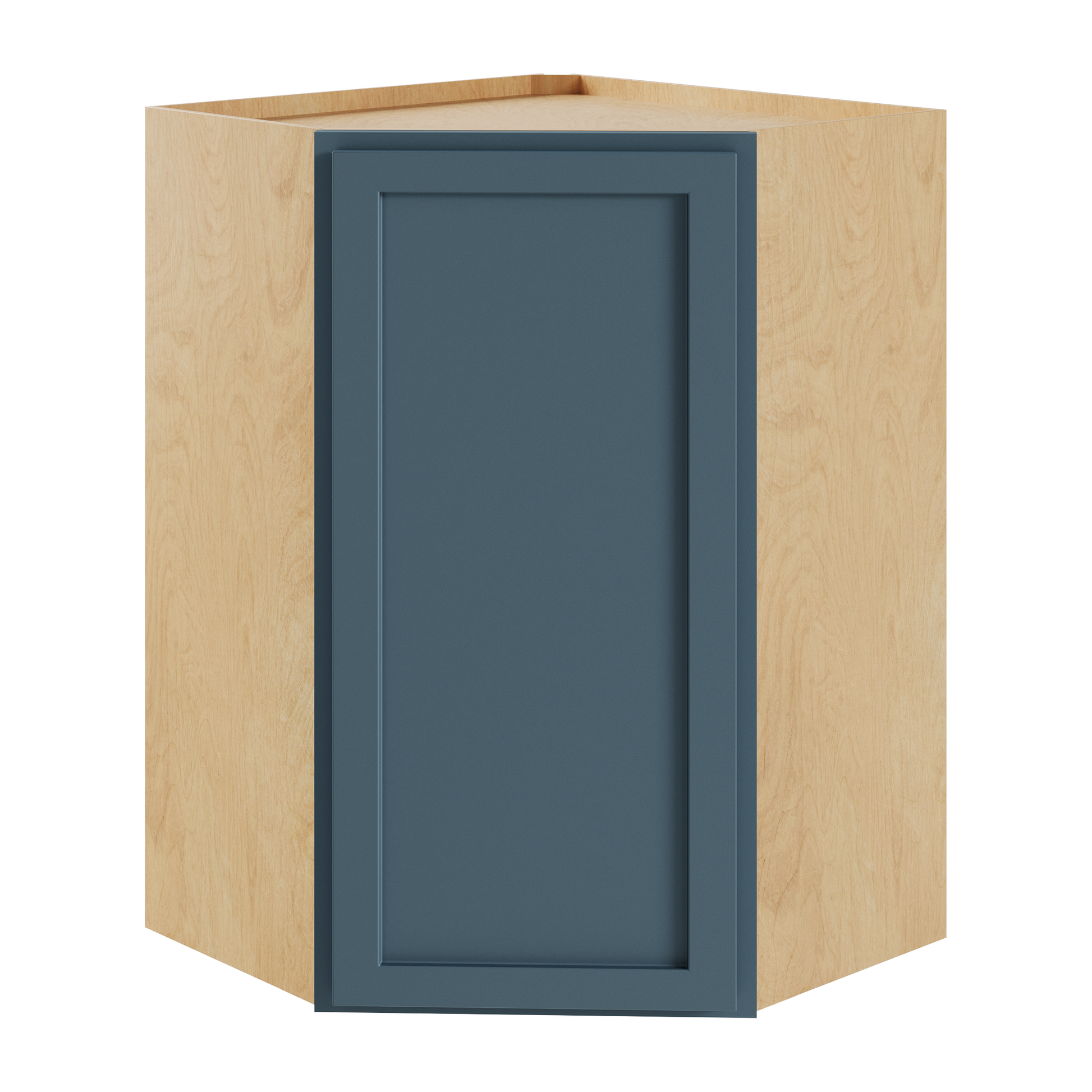 Amishwerks Needlepoint Navy Blue Wall Cabinets Needlepoint Navy Blue 24" x 30" Diagonal Corner Wall Cabinet