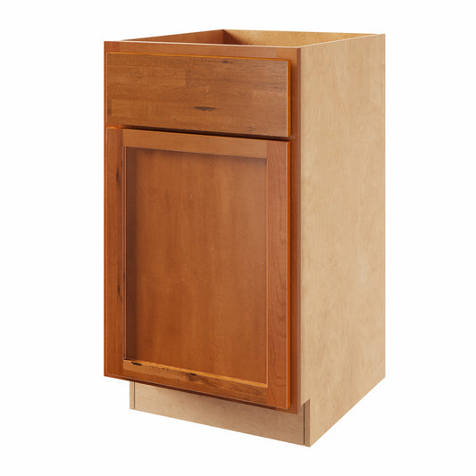 Amishwerks Provincial Base Cabinets Provincial 18" Base Cabinet w/ Double Trash Can Insert