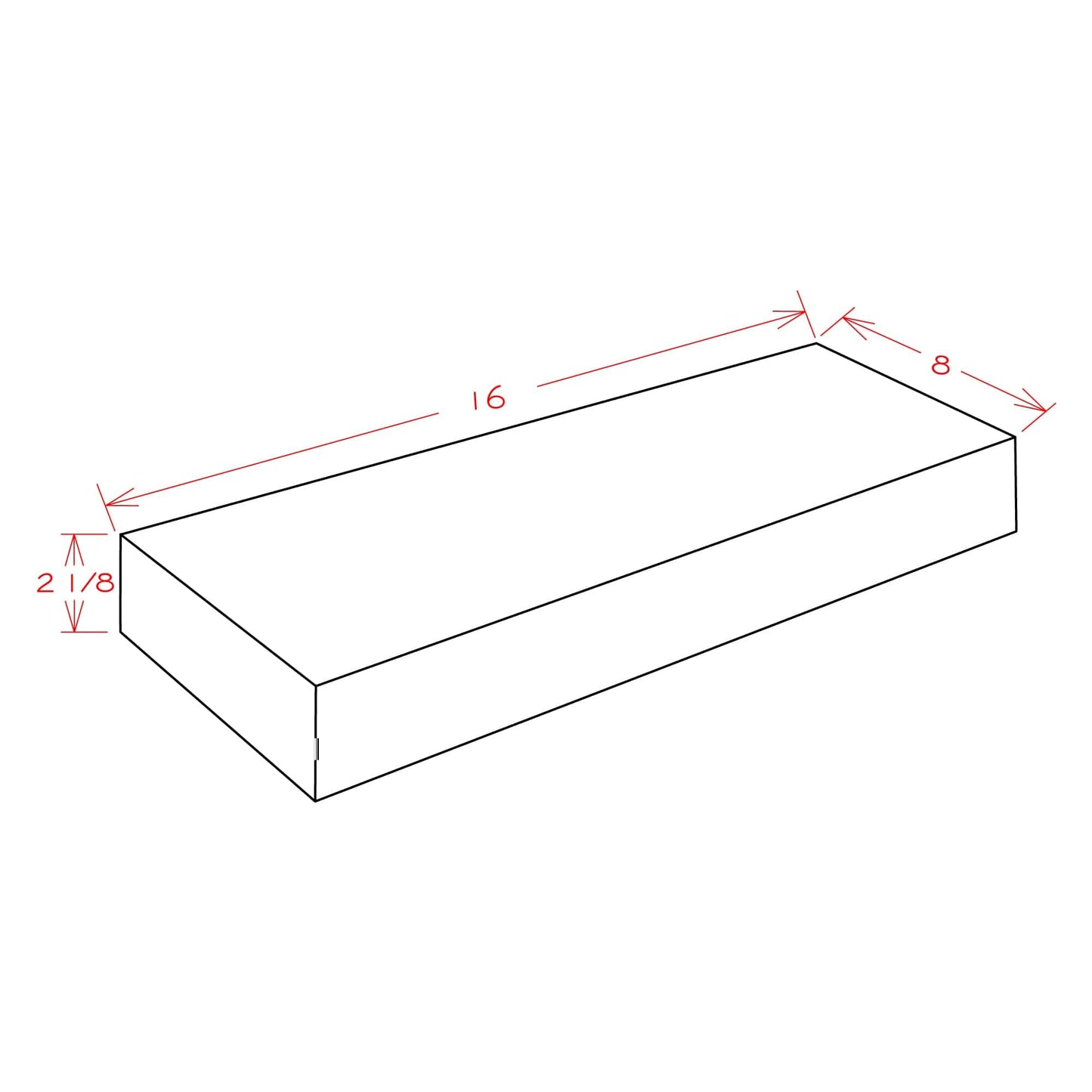 Amishwerks Provincial Floating Shelves Provincial 16" Floating Shelf