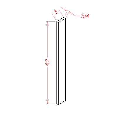 Pure White 3" x 42" Filler
