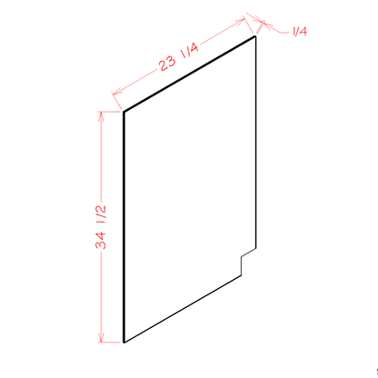 Amishwerks Pure White Accessories Pure White Base End Panel (Left)