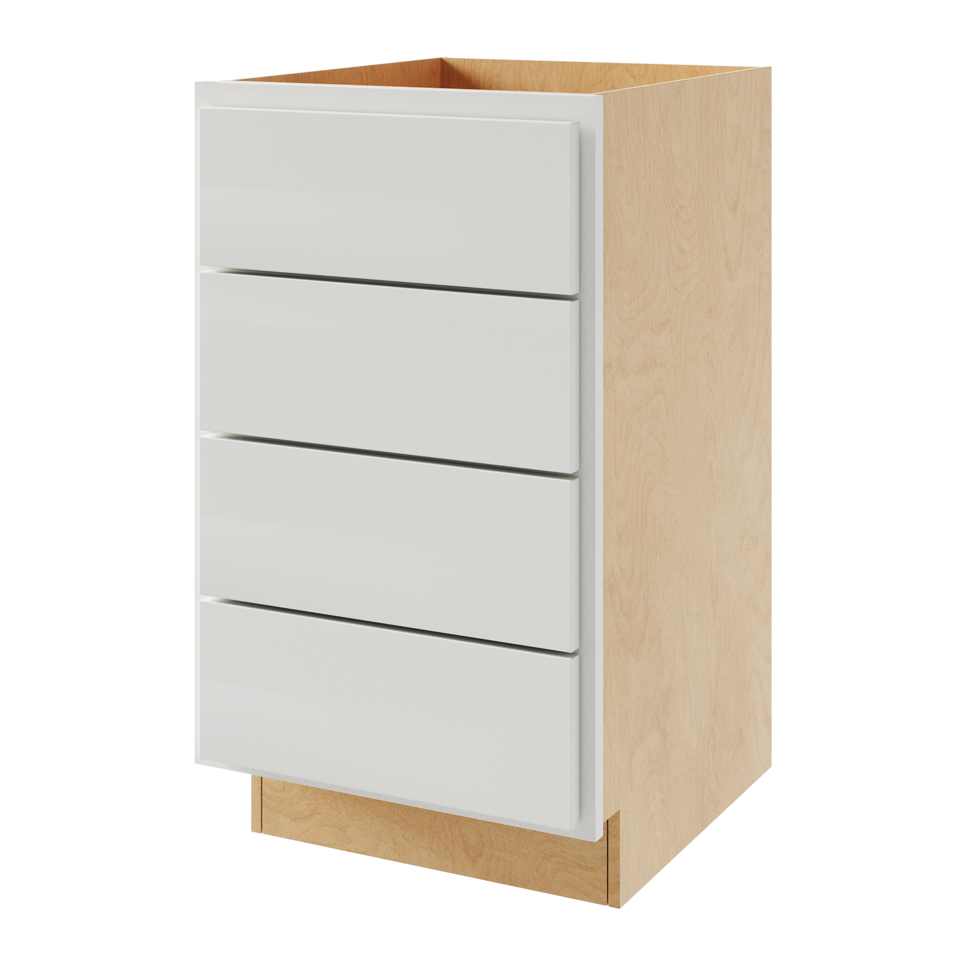 Amishwerks Pure White Base Cabinets Pure White 18" 4-Drawer Base Cabinet