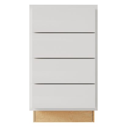 Amishwerks Pure White Base Cabinets Pure White 18" 4-Drawer Base Cabinet
