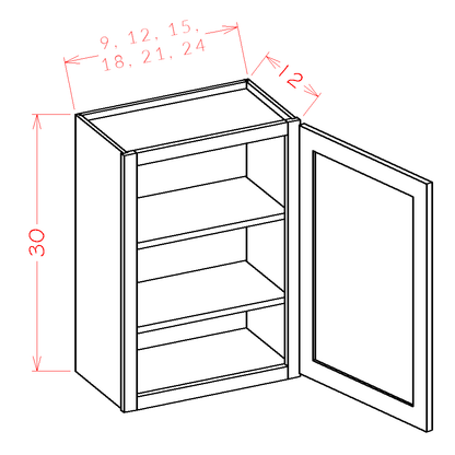 Amishwerks Pure White Wall Cabinets Pure White 24" x 30" Wall Cabinet