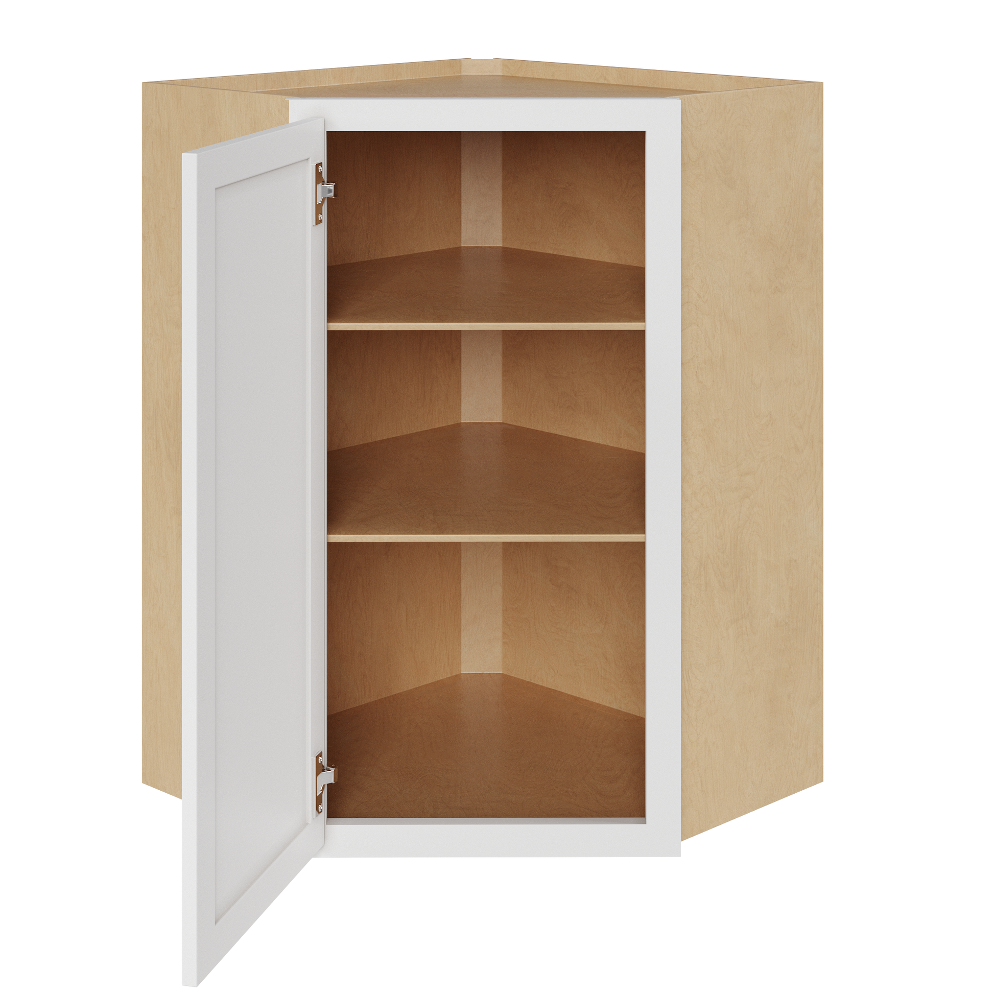 Pure White 24" x 36" Diagonal Corner Wall Cabinet