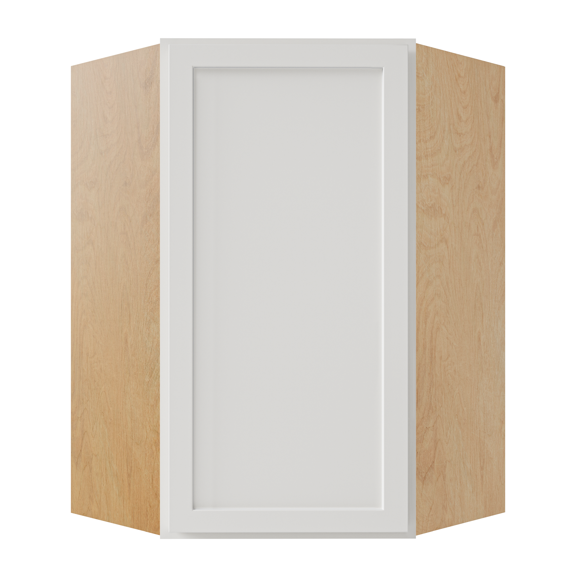 Pure White 24" x 36" Diagonal Corner Wall Cabinet