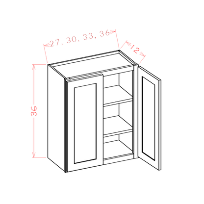Amishwerks Pure White Wall Cabinets Pure White 27" x 36" Wall Cabinet