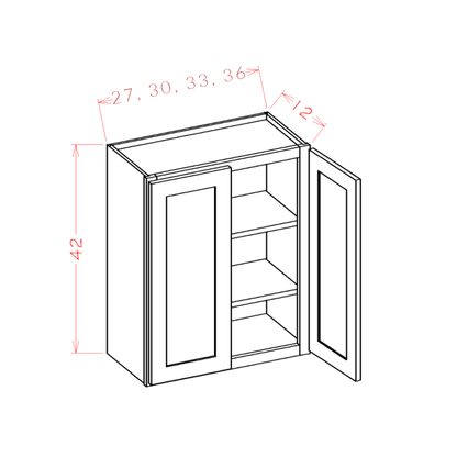 Amishwerks Pure White Wall Cabinets Pure White 27" x 42" Wall Cabinet