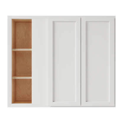 Amishwerks Pure White Wall Cabinets Pure White 39" x 36" Blind Corner Wall Cabinet