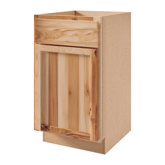 Amishwerks Rustic Hickory Base Cabinets Rustic Hickory 18" Base Cabinet w/ Double Trash Can Insert