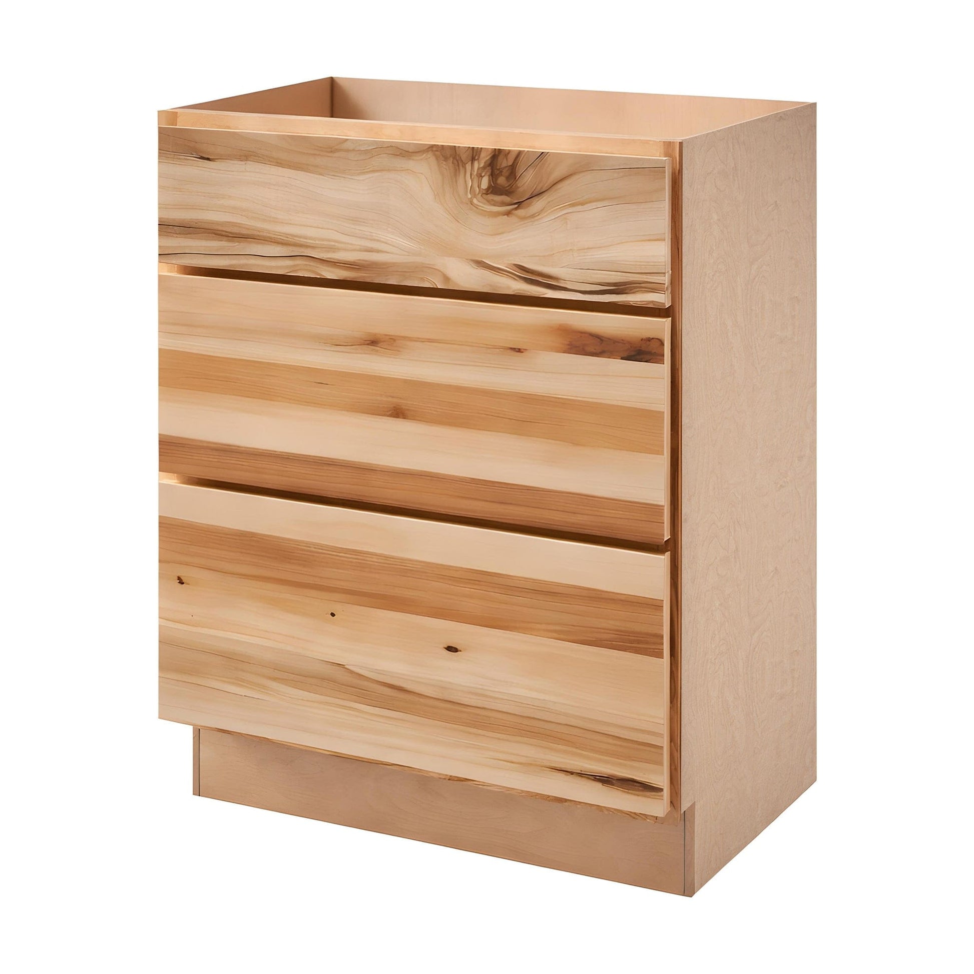 Amishwerks Rustic Hickory Base Cabinets Rustic Hickory 24" 3-Drawer Base Cabinet