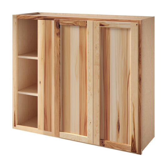 Rustic White Oak 39" x 36" Blind Corner Wall Cabinet