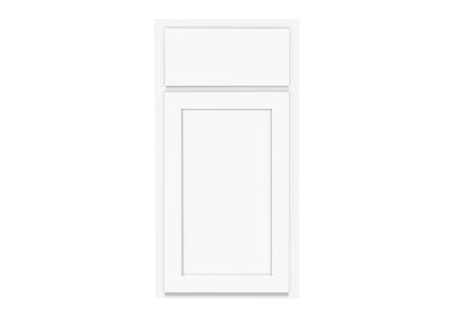 Backwoods Cabinetry 10x10 L-Shaped Pure White Kitchen Cabinets - 10x10 L-Shaped Kitchen Design Layout