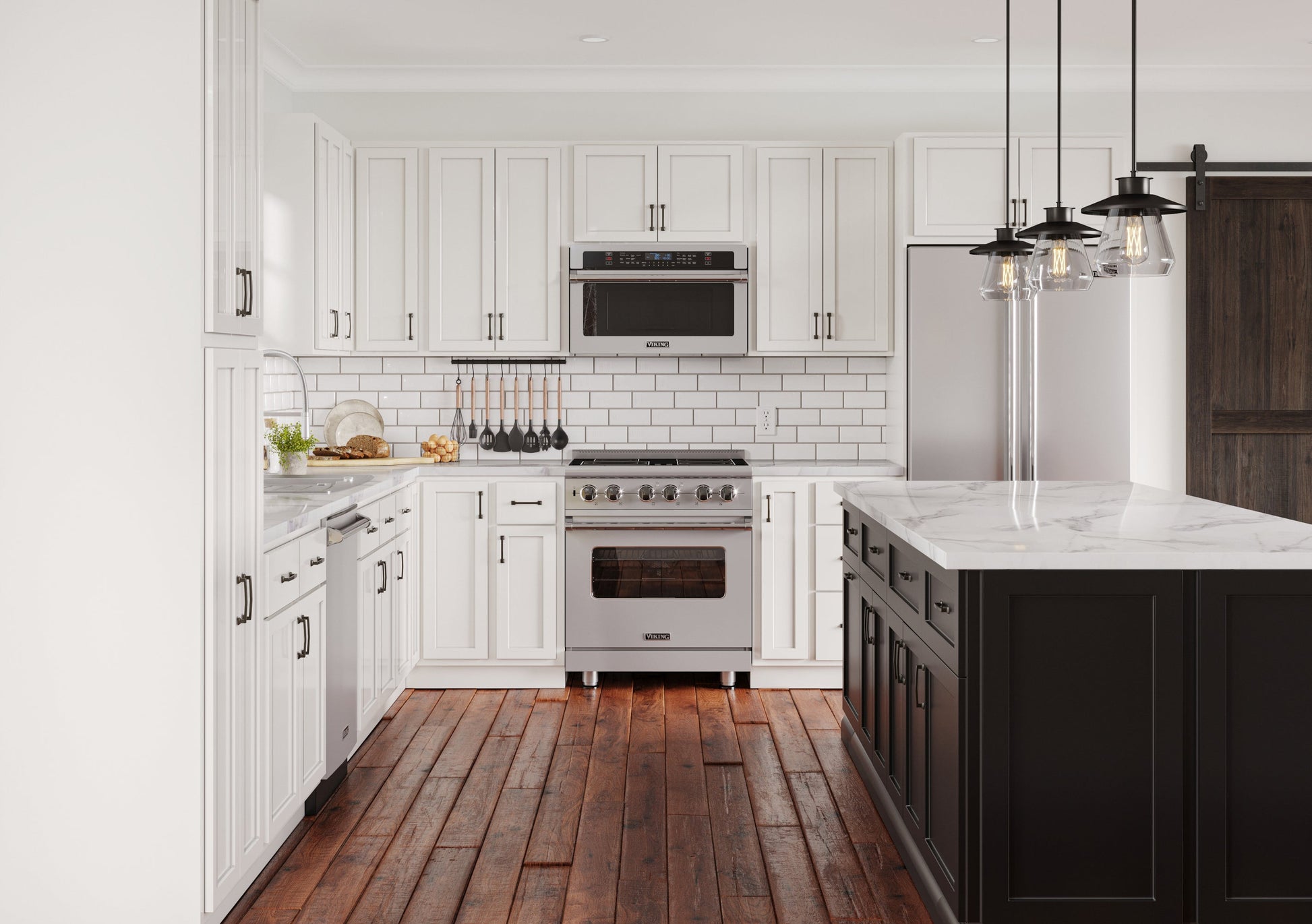 Backwoods Cabinetry 10x10 L-Shaped Pure White Kitchen Cabinets - 10x10 L-Shaped Kitchen Design Layout
