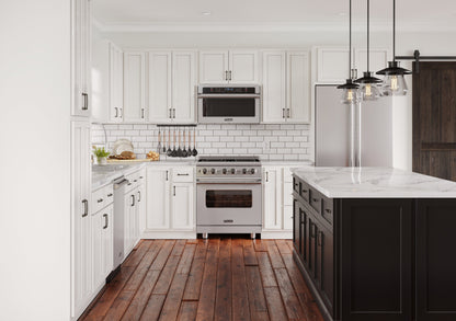 Backwoods Cabinetry 10x10 L-Shaped Pure White Kitchen Cabinets - 10x10 L-Shaped Kitchen Design Layout